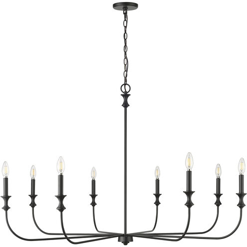 Savanne 8 Light 47.5 inch Matte Black Chandelier Ceiling Light